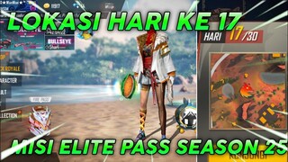 TEMPAT PETA HARTA HARI KE 17 MISI ELITE PASS SEASON 25