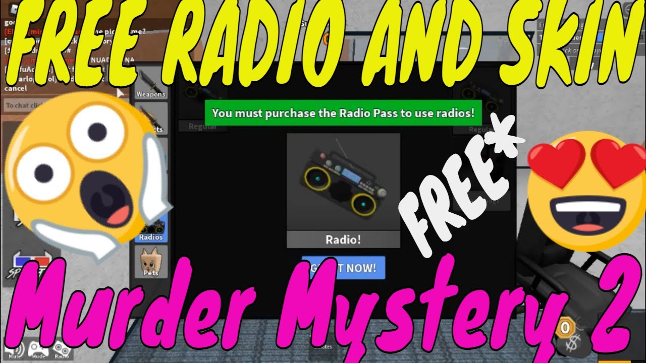 HOW TO GET FREE RADIO IN MURDER MYSTERY 2 (UNLOCKED ALL SKIN) 100