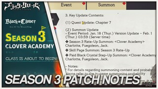SEASON 3 PATCH NOTES! (FREE SUMMER YUNO, SEASONAL STEP UP, EVENT ARENA, QOL CHANGES, AND MORE!)