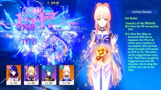Kokomi & Raiden Shogun Electro-Charged Combo 2.1 Floor 12 Showcase - Sub DPS Tenacity Set