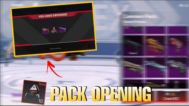 Apex Pack Opening with 10 Common Packs in Apex Legends Mobile