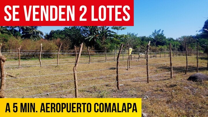 VENDO 2 LOTES EN $20,000 NEGOCIABLES A 5 Min. DEL AEROPUERTO COMALAPA, EL SALVADOR.