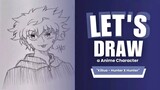 GAMBAR SEORANG TRANSMUTTER😱? | Let's Draw a Anime Character | Killua - Hunter x Hunter⚡👦🏻💙😼
