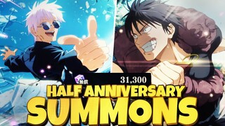 HALF ANNIVERSASRY TOJI & GOJO SUMMONS 0.7% I HAVE NO WORDS 😲  - Jujutsu Kaisen Phantom Parade