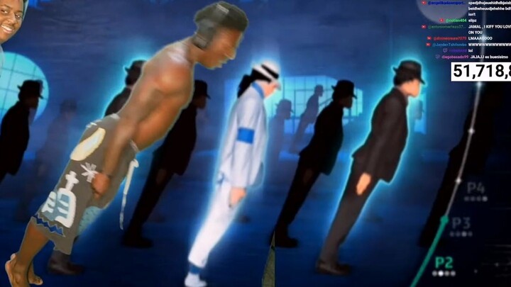 The whole person just plummeted! Speed jumps Michael Jackson’s moves with his younger brother.