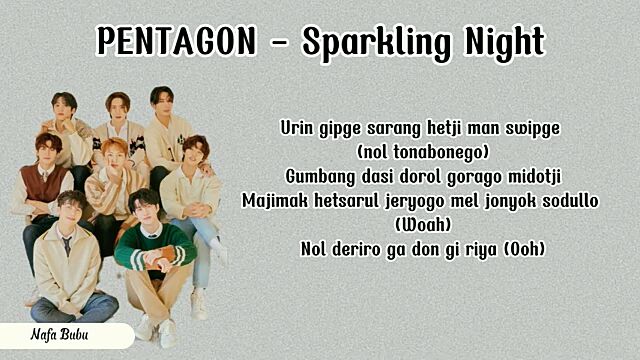 Sparkling night pentagon lyrics