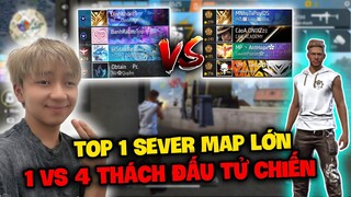 FREE FIRE | Hùng Mõm Thử Dùng Acc Top 1 Sever Map Lớn, Giả Bot Vào Tử Chiến Gặp Full Thách Đấu !!!