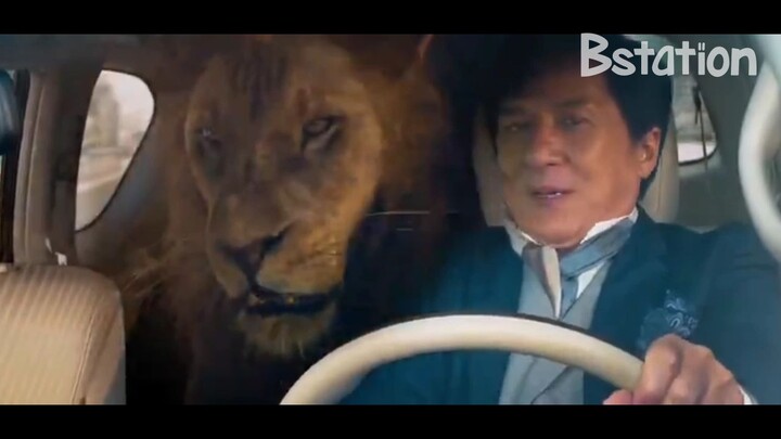Jackie Terjebak bersama Singa di dalam mobil.. #Kungfu_Yoga