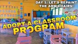 Let us HELP: ADOPT-A-CLASSROOM Program: Day 1 |ARM CHAIR REPAINTING #facetoface #newnormalclassroom