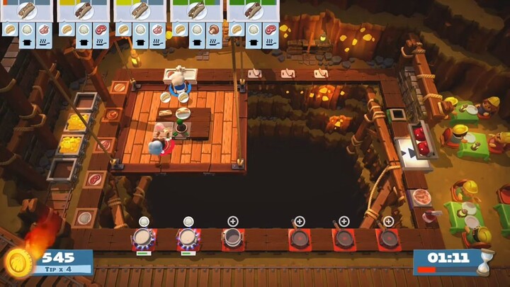 Overcooked 2 Level 5-3, 2 Players, 3 Stars