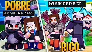 RICO VS POBRE DO KAKASHI e RIN no MINECRAFT!