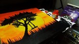Cara melukis sunset sederhana | Sunset acrylic painting for beginners