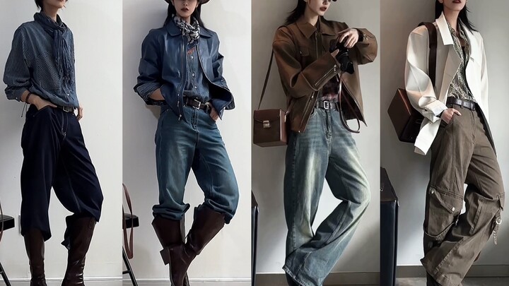 167｜Quần jean cổ điển 50 & phối layer phong cách retro Nhật Bản