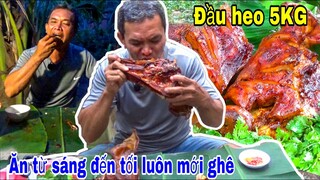 Thử thách Thánh Ăn Cái Tàu ăn hết đầu heo nướng 5KG | Tâm Chè Vĩnh Long