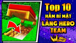 MRVIT - TOP 10 CĂN HẦM BÍ MẬT DƯỚI LÀNG HERO TEAM TRONG MINI WORLD  !!! (TOP 10 MRVIT #19)