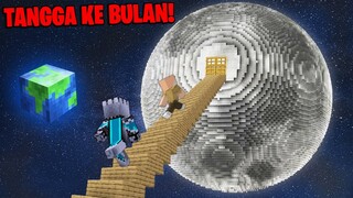 KITA BIKIN TANGGA MENUJU KE BULAN YANG DILARANG MOJANG DI MINECRAFT!!!