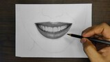 HOW TO DRAW  REALISTIC LIPS AND TEETH | FOR BEGINNERS
