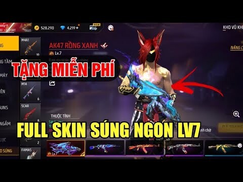 Tặng Acc Free Fire Full Skin LV7 Siêu Vip Cho Các Bạn