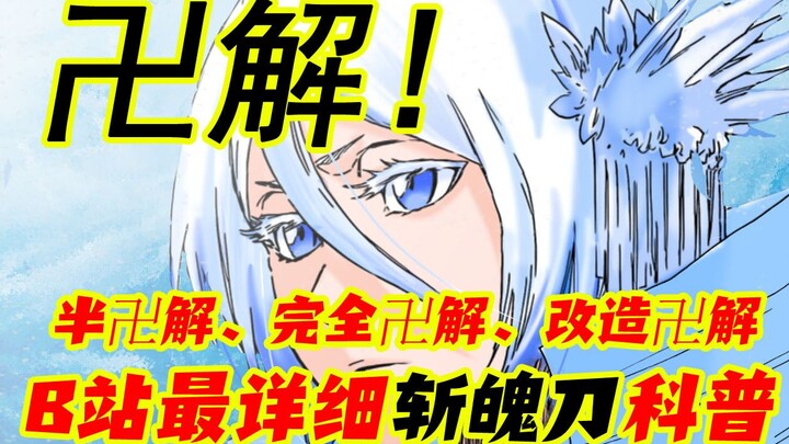 B站最详细的【死神】【斩魄刀】科普，所有人物始解、卍解！