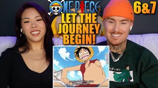 HERE FOR THE JOURNEY! First Time Watching One Piece Anime! Ep 6-7