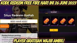 KODE REDEEM FF TERBARU 26 JUNI 2023 HARI INI 100% WORK BERHASIL