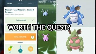 Shiny Nidoqueen - Nidoking thru Shiny Nidoran quest!