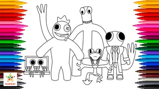 Rainbow Friends Colouring Page 🌈 ROBLOX| How To Colour Rainbow Friends