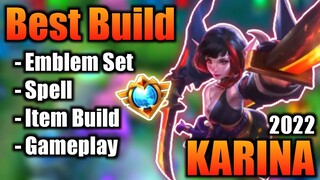 KARINA BEST BUILD 2022 | TOP 1 GLOBAL KARINA BUILD | KARINA - MOBILE LEGENDS | MLBB