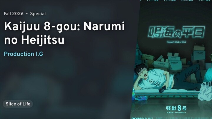 EP 1 - Kaijuu 8-gou: Narumi no Heijitsu Sub Indo