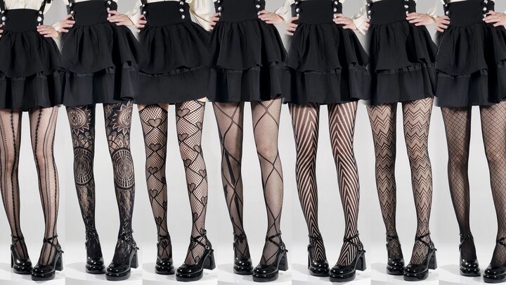How Many Fishnet Patterns Are There? A Side-by-Side Try-On of Different Designs [Bounce]