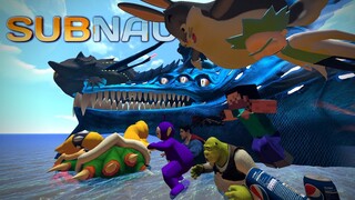 Gargantuan Leviathan vs Socksfor1 creatures in Subnautica