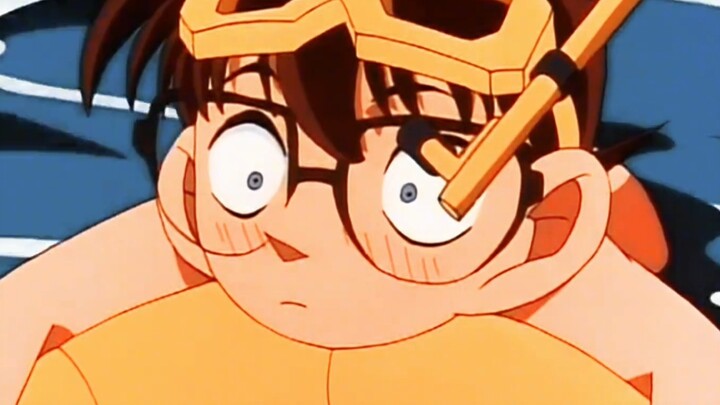 Conan: Ran’s showing me her new swimsuit? I’ll have to get closer to see it clearly.