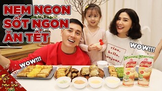 ĂN THỬ ĐỦ LOẠI NEM (CHẢ GIÒ) KÈM 5 VỊ XỐT LẠ MIỆNG HẤP DẪN Vlog 170