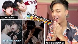 Taekook moments I have no hetero explanations to | Taekook questionable moments | REACTION