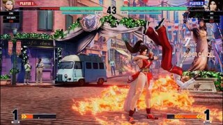 KOF15　拳皇vs拳皇　不知火舞　空中コンボ連発の不知火忍法