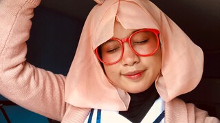 【Hijab Cosplay】How I do hijab style for「 Mirai Kuriyama」-Not a Tutorial-