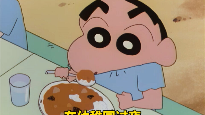 小新众人在幼稚园过夜