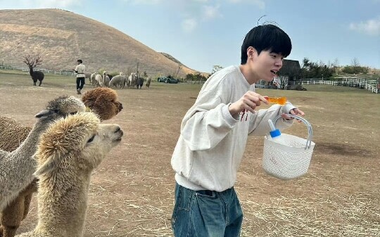 Deft อัปเดตอินสตาแกรม “ลามะ” กำลังให้อาหารลามะ