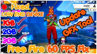 Free Fire 1.47.1 Fixed 60Fps Lag Config | Free Fire gfx tool config update| Fix lag 1gb 2gb 3gb ram