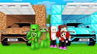 Mikey Family vs JJ Family Super Car in Minecraft (Maizen)