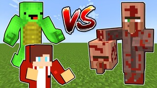 JJ and Mikey VS Blood Villager (Minecraft Battle)