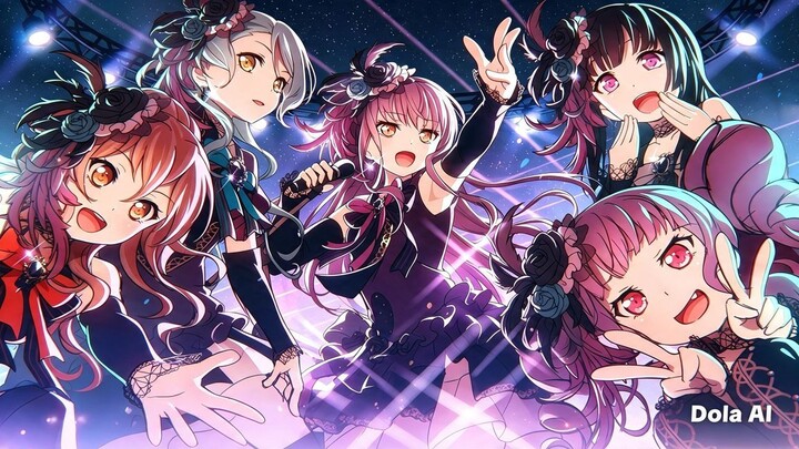 [spesial 10 anniversary] mainkan lagu black shout di game bang dream [versi konser]