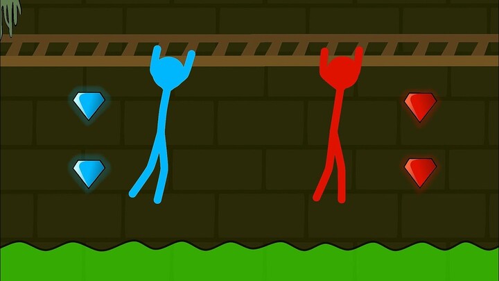 Watergirl and Fireboy , Stickman Animation - ( Part 21 Forest Temple Parkour )