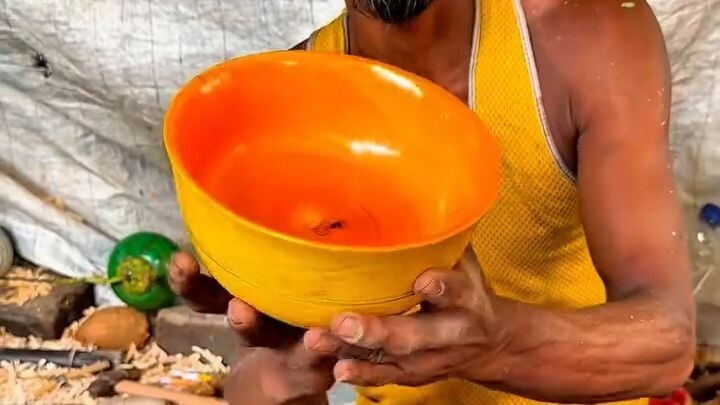 A simple piece of wood transformed into one amazing wooden bowl!