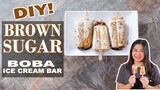 HOW TO MAKE BROWN SUGAR BOBA ICE CREAM BARS WITH SOFT PEARLS | Jenny's Kitchen