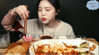 Gà cay nướng than, sủi cảo chiên, udon xào phần 7 #mukbang