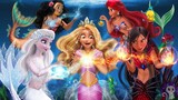 Disney Princesses in The Little Mermaid! They swim and use magic together 💙 | Alice Edit!