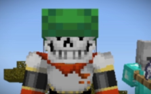 Sans đã ăn bột xương nhưng đã khôi phục nó bằng Minecraft