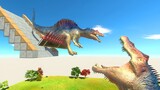 Slide on Rotating Spikes - Animal Revolt Battle Simulator