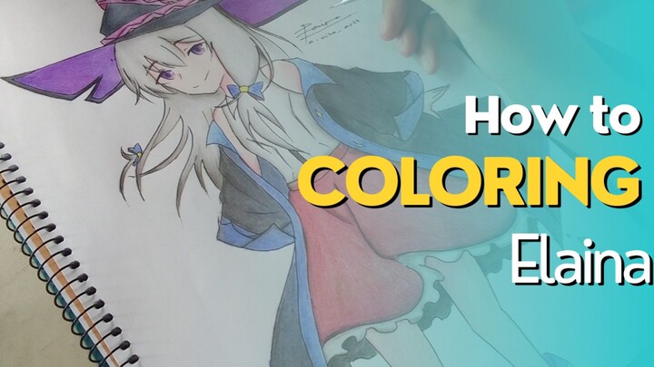 How to coloring Elaina,cinematic at the end of the video <(￣︶￣)>
